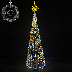 Световая конусная елка «Нарядная со звездой» (3,7м)