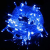 Уличная светодиодная гирлянда бахрома (120LED, 3х0,7м, IP54, черный провод) синий