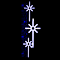 Светодиодная консоль «Полярис-три звезды» (80х180см, статика, IP68, уличная) синий белый