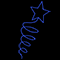 Светодиодная консоль «Звезда на пружине» (120х230см, статика, IP68, уличная) синий