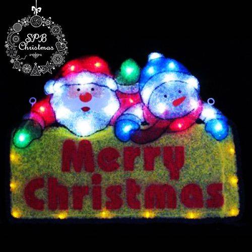Панно светодиодное «Дед Мороз и Снеговик» (54х39см,34LED, EVA) 