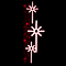 Светодиодная консоль «Полярис-три звезды» (80х180см, статика, IP68, уличная) красный белый