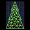 Светодиодная консоль «Многогранная елка» (120х200см, статика, IP68, уличная) белый зеленый