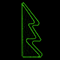 Светодиодная консоль «Ель» (90х210см, статика, IP68, уличная) зеленый
