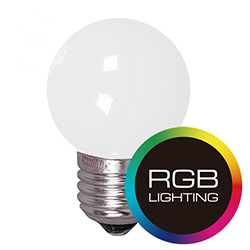 Светодиодная лампа «Хамелеон» для Белт-Лайт (Е27, G45мм, 1,5Вт, RGB)