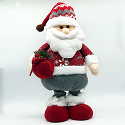Новогодняя игрушка «Дед Мороз» с телескопическими ногами (45-75см)