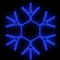 Снежинка из неона «Классик -2» (40х40см, IP68, уличная) синий