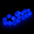 Гирлянда с насадками «Большие Лампочки» (20LED, 5м, d3,5см) синий