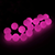 Уличная светодиодная гирлянда «Цветные шарики» (36LED, 4м, d18мм, черный провод) розовая