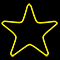 Световой подвес на деревья «Звезда 3D» (55х55см, 112LED, IP65) желтый