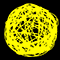 Световой подвес на деревья «Плетеный шар» (d40см, 216LED, 3D, IP65) желтый